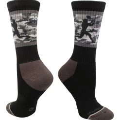 MadSportsStuff Football Socks With Player On Camo Athletic Crew Socks (multiple Colors)