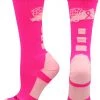 MadSportsStuff Team Socks - Crew Cheer Breast Cancer Awareness Socks