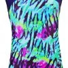 MadSportsStuff Keyhole Style Aqua Tie Dye Girls Gymnastics Leotard
