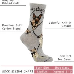 WHD Crazy Socks - Crew German Shepherd Socks For Women Gift For Dog Lovers 9 WHD Crazy Socks - Crew German Shepherd Socks For Women Gift For Dog Lovers