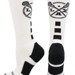 MadSportsStuff LAX Lacrosse Socks With Lacrosse Sticks Athletic Crew Socks (multiple Colors)