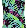 MadSportsStuff Tank Style Aqua Tie Dye Girls Gymnastics Leotard Leotards