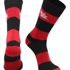 TCK All Schools Houston Cougars Socks Game Day Striped Crew Socks