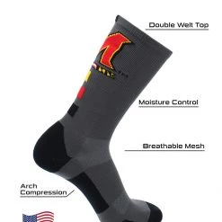 TCK All Schools Maryland Terps Socks Baseline Crew