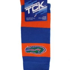 TCK Florida Gators Socks Game Day Striped Crew Socks