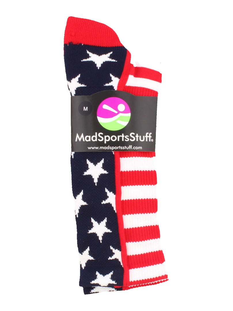 MadSportsStuff USA American Flag Stars And Stripes Crew Socks 2 MadSportsStuff USA American Flag Stars And Stripes Crew Socks