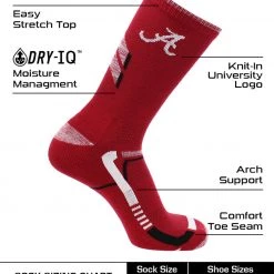 TCK Alabama Crimson Tide Socks University Of Alabama Crimson Tide Champion Crew Socks All Schools