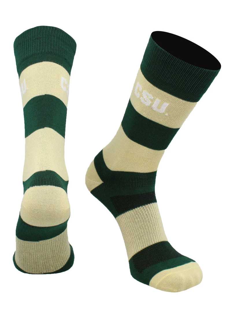 TCK CSU Colorado State Rams Socks Game Day Striped Crew Socks All Schools 2 TCK CSU Colorado State Rams Socks Game Day Striped Crew Socks All Schools