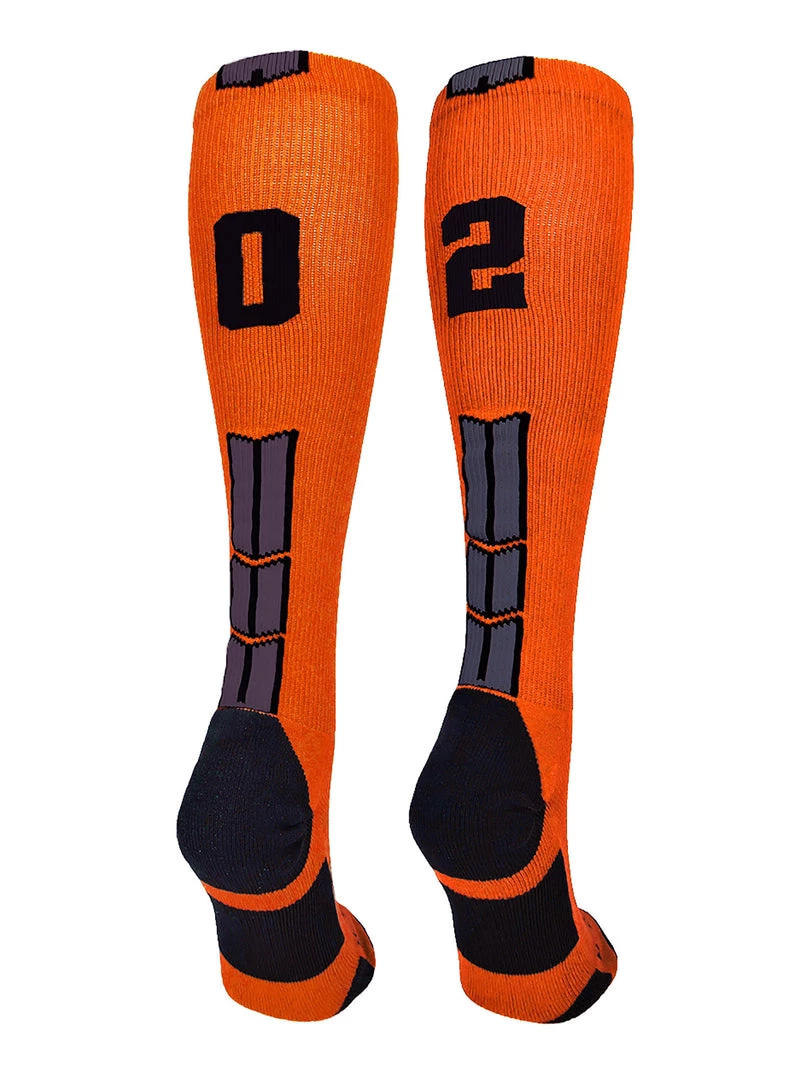 MadSportsStuff Softball Socks Orange And Black Player ID Custom Number Over The Calf Socks For Softball Baseball Football Boys And Girls 77 MadSportsStuff Softball Socks Orange And Black Player ID Custom Number Over The Calf Socks For Softball Baseball Football Boys And Girls