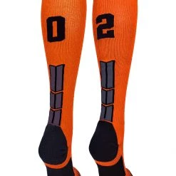MadSportsStuff Orange And Black Player ID Custom Number Over The Calf Socks For Softball Baseball Football Boys And Girls 182 MadSportsStuff Orange And Black Player ID Custom Number Over The Calf Socks For Softball Baseball Football Boys And Girls