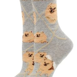 WHD Pomeranian Socks For Women Gift For Dog Lovers Crazy Socks - Crew