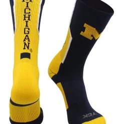 TCK University Of Michigan Wolverines Socks Perimeter Crew All Schools