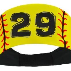 MadSportsStuff Softball Headband For Girls With Jersey Number (numbers 00-39) Headbands