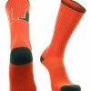 TCK Miami Hurricanes Socks Campus Legend Crew Length All Schools