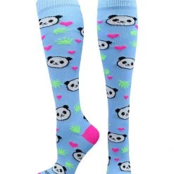 MadSportsStuff Happy Panda Bear Socks Over The Calf Length Softball Socks