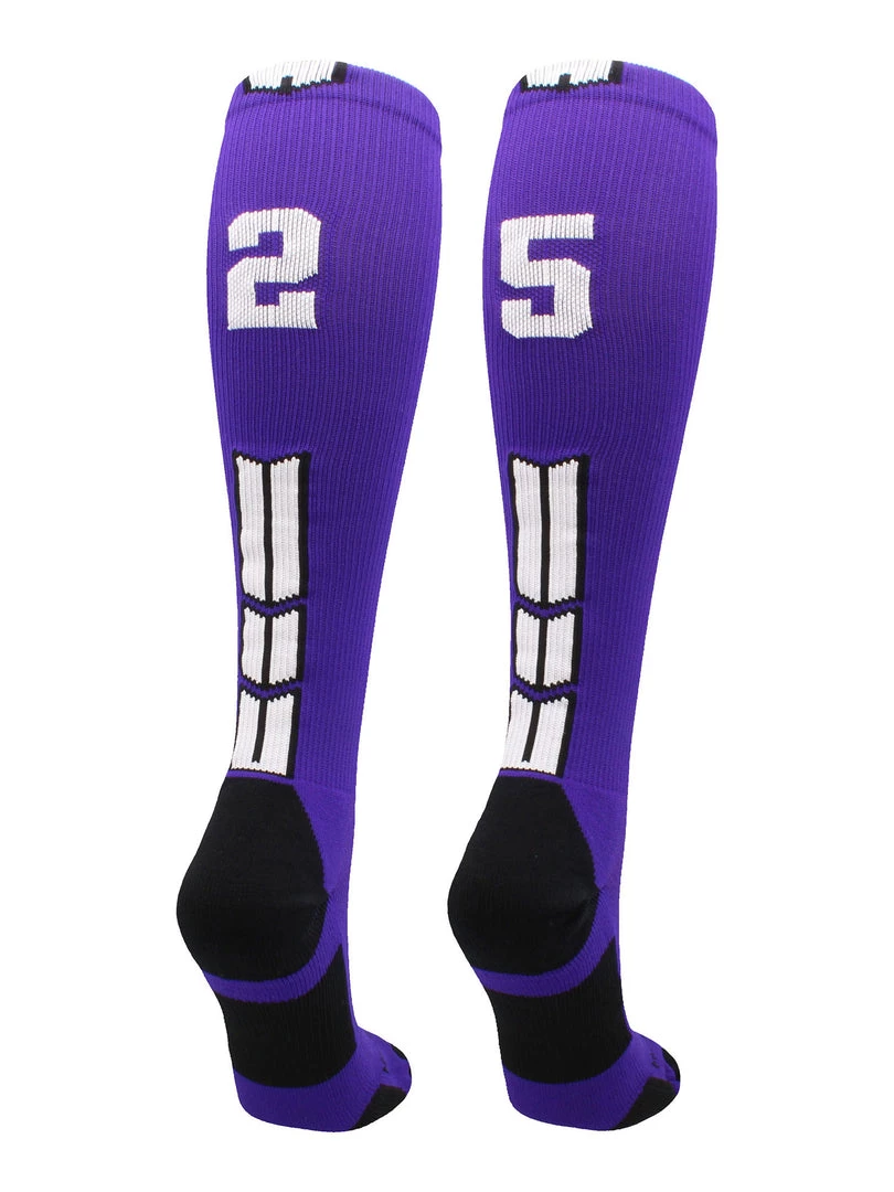 MadSportsStuff Purple Player ID Custom Number Over The Calf Socks For Softball Baseball Football Boys And Girls 82 MadSportsStuff Purple Player ID Custom Number Over The Calf Socks For Softball Baseball Football Boys And Girls