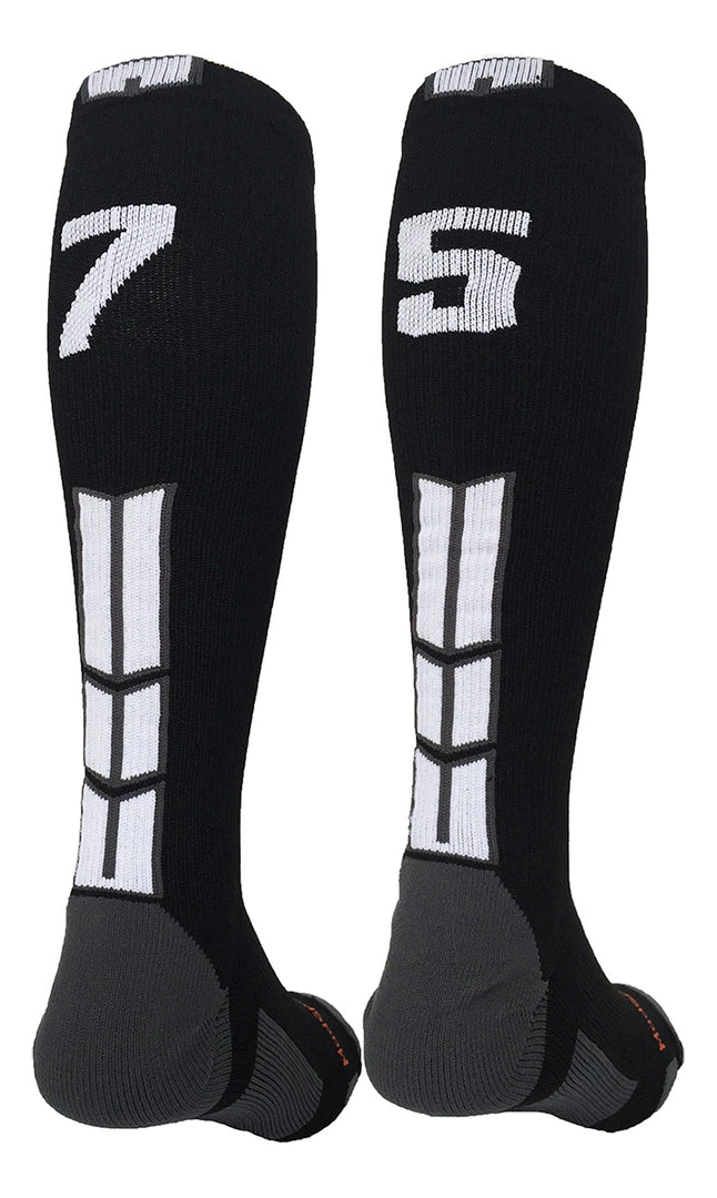 MadSportsStuff Softball Socks Black Player ID Custom Number Over The Calf Socks For Softball Baseball Football Boys And Girls 54 MadSportsStuff Softball Socks Black Player ID Custom Number Over The Calf Socks For Softball Baseball Football Boys And Girls