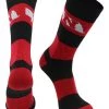 TCK All Schools Nebraska Cornhuskers Socks Game Day Striped Crew Socks