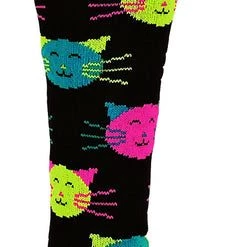 MadSportsStuff Cat Socks For Softball Soccer- Girls Or Boys- Athletic Over The Calf Socks For Sports Softball Socks