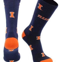 TCK Illinois Illini Socks University Of Illinois Fighting Illini Mayhem Crew Socks