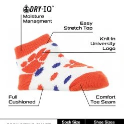 TCK Clemson Tigers Toddler Socks Low Cut Little Fan All Schools