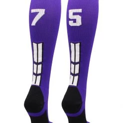 MadSportsStuff Purple Player ID Custom Number Over The Calf Socks For Softball Baseball Football Boys And Girls Softball Socks 159 MadSportsStuff Purple Player ID Custom Number Over The Calf Socks For Softball Baseball Football Boys And Girls Softball Socks