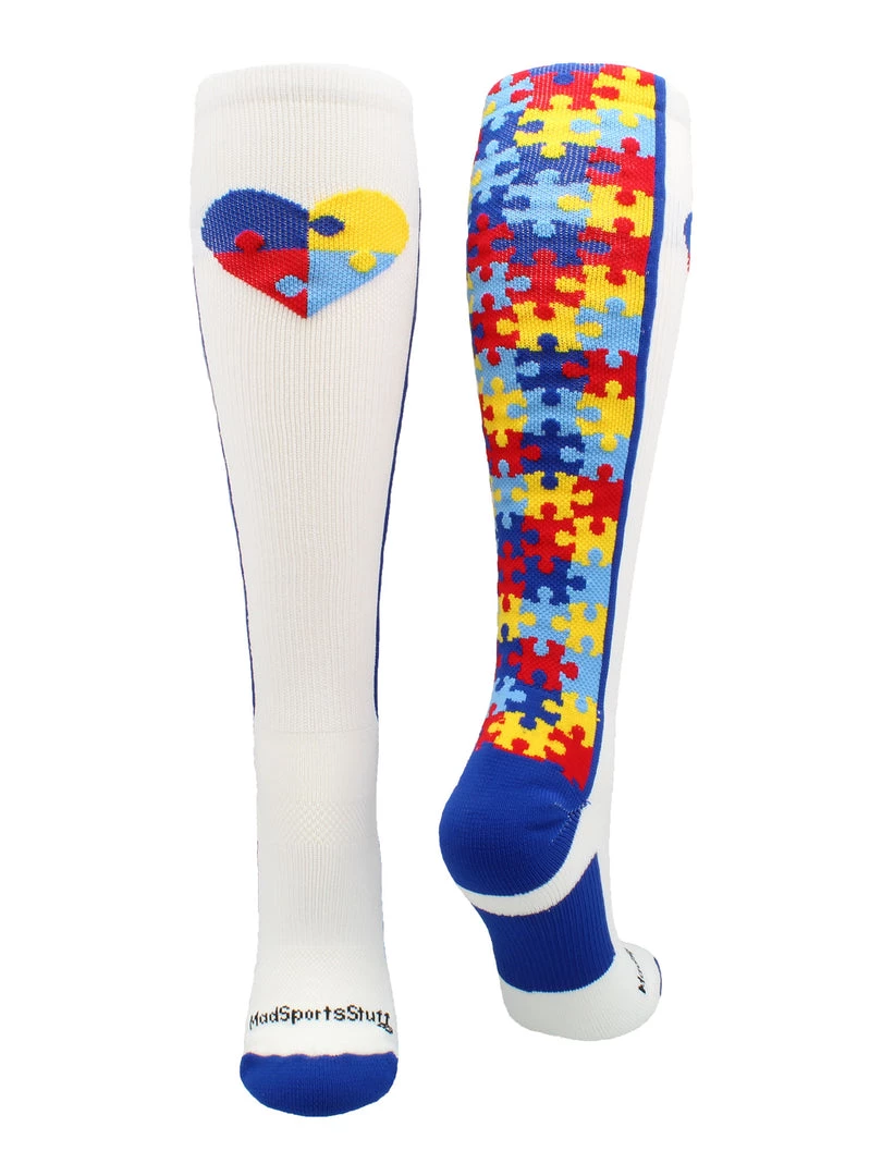 MadSportsStuff Puzzle Heart Autism Awareness Over The Calf Socks Baseball Socks 5 MadSportsStuff Puzzle Heart Autism Awareness Over The Calf Socks Baseball Socks
