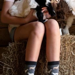 WHD Goat Socks For Women - Goat Lovers Gift - 2-Pack Crazy Socks - Crew