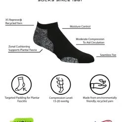 TCK Men's Plantar Fasciitis No Show Running Socks With Arch Support 2 Pack - Made From Recycled Materials 8 TCK Men's Plantar Fasciitis No Show Running Socks With Arch Support 2 Pack - Made From Recycled Materials