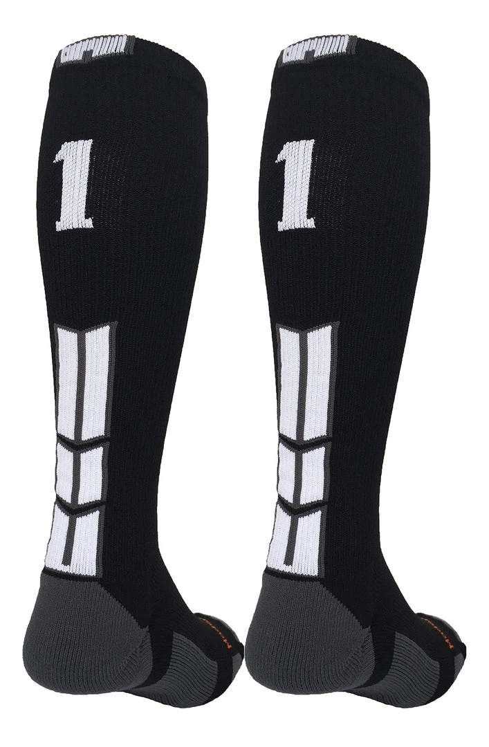 MadSportsStuff Softball Socks Black Player ID Custom Number Over The Calf Socks For Softball Baseball Football Boys And Girls 68 MadSportsStuff Softball Socks Black Player ID Custom Number Over The Calf Socks For Softball Baseball Football Boys And Girls
