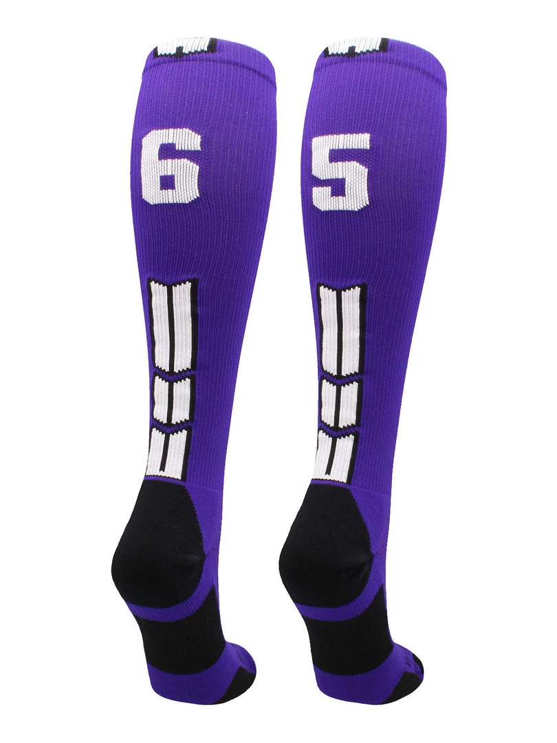 MadSportsStuff Purple Player ID Custom Number Over The Calf Socks For Softball Baseball Football Boys And Girls Softball Socks 15 MadSportsStuff Purple Player ID Custom Number Over The Calf Socks For Softball Baseball Football Boys And Girls Softball Socks