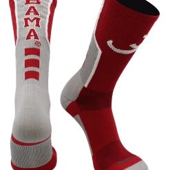 Deals MadSportsStuff Store 57 TCK University Of Alabama Crimson Tide Perimeter Crew Socks All Schools