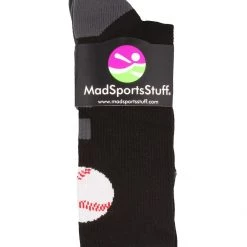 MadSportsStuff Baseball Socks Baseball Logo Athletic Crew Socks (multiple Colors)