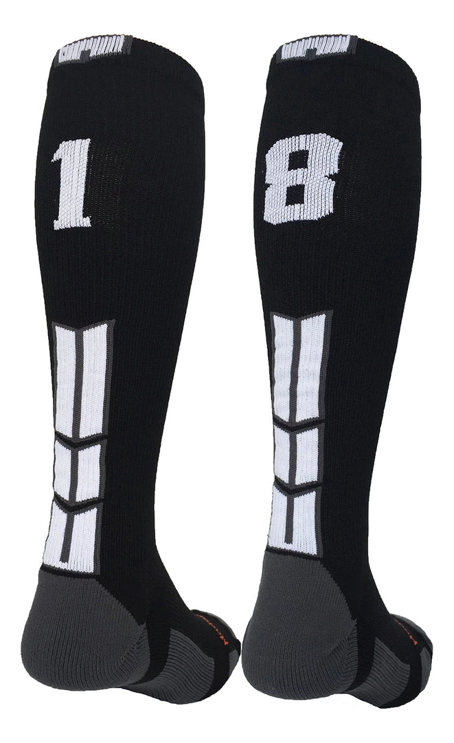 MadSportsStuff Softball Socks Black Player ID Custom Number Over The Calf Socks For Softball Baseball Football Boys And Girls 61 MadSportsStuff Softball Socks Black Player ID Custom Number Over The Calf Socks For Softball Baseball Football Boys And Girls
