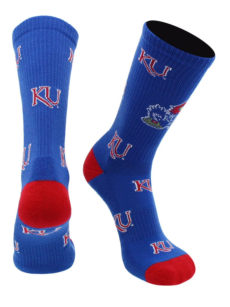 TCK KU Kansas Jayhawks Socks University Of Kansas Jayhawks Mayhem Crew Socks 4 TCK KU Kansas Jayhawks Socks University Of Kansas Jayhawks Mayhem Crew Socks
