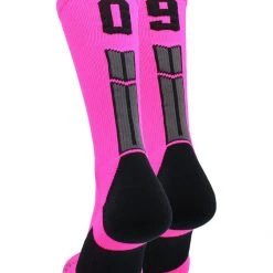 MadSportsStuff Neon Pink And Black Player ID Custom Number Crew Socks For Basketball Lacrosse Volleyball Boys And Girls 173 MadSportsStuff Neon Pink And Black Player ID Custom Number Crew Socks For Basketball Lacrosse Volleyball Boys And Girls