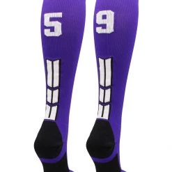 MadSportsStuff Purple Player ID Custom Number Over The Calf Socks For Softball Baseball Football Boys And Girls Softball Socks 126 MadSportsStuff Purple Player ID Custom Number Over The Calf Socks For Softball Baseball Football Boys And Girls Softball Socks
