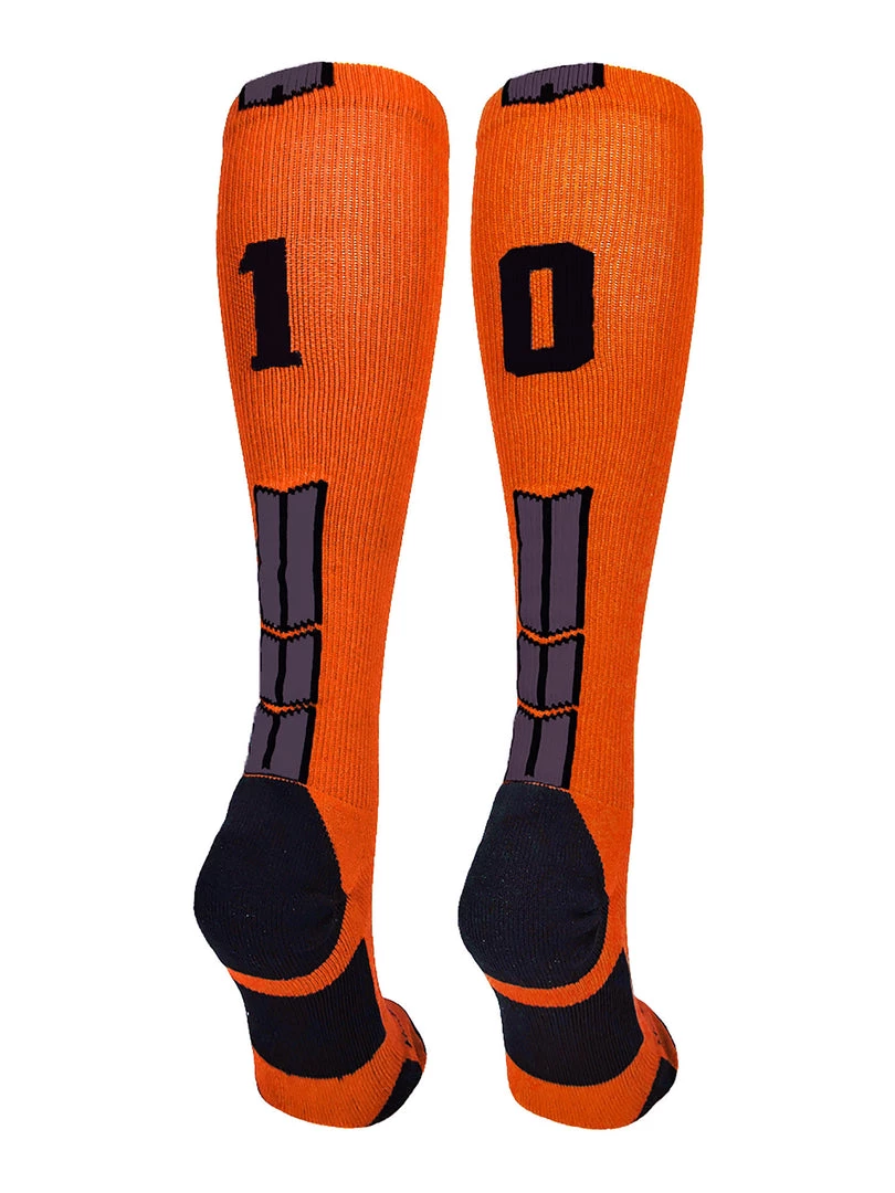 MadSportsStuff Softball Socks Orange And Black Player ID Custom Number Over The Calf Socks For Softball Baseball Football Boys And Girls 69 MadSportsStuff Softball Socks Orange And Black Player ID Custom Number Over The Calf Socks For Softball Baseball Football Boys And Girls