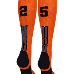 MadSportsStuff Softball Socks Orange And Black Player ID Custom Number Over The Calf Socks For Softball Baseball Football Boys And Girls 187 MadSportsStuff Softball Socks Orange And Black Player ID Custom Number Over The Calf Socks For Softball Baseball Football Boys And Girls