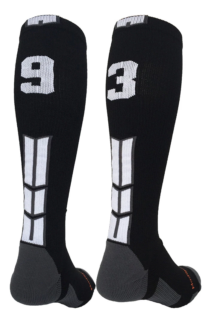 MadSportsStuff Softball Socks Black Player ID Custom Number Over The Calf Socks For Softball Baseball Football Boys And Girls 37 MadSportsStuff Softball Socks Black Player ID Custom Number Over The Calf Socks For Softball Baseball Football Boys And Girls