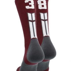 MadSportsStuff Maroon Player ID Custom Number Crew Socks For Basketball Lacrosse Volleyball Boys And Girls Volleyball Socks 195 MadSportsStuff Maroon Player ID Custom Number Crew Socks For Basketball Lacrosse Volleyball Boys And Girls Volleyball Socks