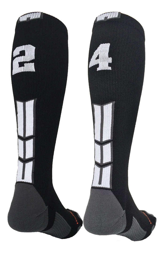 MadSportsStuff Softball Socks Black Player ID Custom Number Over The Calf Socks For Softball Baseball Football Boys And Girls 81 MadSportsStuff Softball Socks Black Player ID Custom Number Over The Calf Socks For Softball Baseball Football Boys And Girls