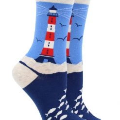 WHD Crazy Socks - Crew Lighthouse Socks For Women For Ocean Lovers 7 WHD Crazy Socks - Crew Lighthouse Socks For Women For Ocean Lovers