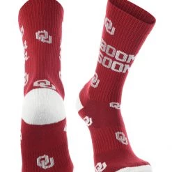 TCK OU Oklahoma Sooners Socks Crew Length Sock Mayhem