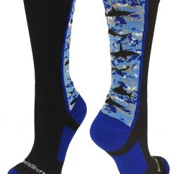 MadSportsStuff Digital Camo Shark Socks Crew