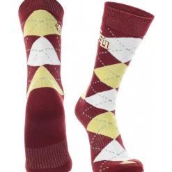 TCK All Schools Florida State Seminoles Argyle Dress Socks NCAA Fanwear Crew Length