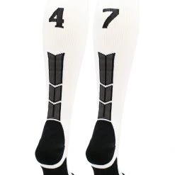 MadSportsStuff Softball Socks White Player ID Custom Number Over The Calf Socks For Softball Baseball Football Boys And Girls 186 MadSportsStuff Softball Socks White Player ID Custom Number Over The Calf Socks For Softball Baseball Football Boys And Girls