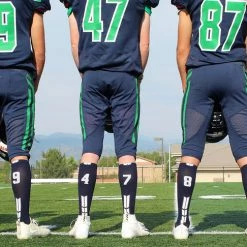 MadSportsStuff Navy Player ID Custom Number Over The Calf Socks For Softball Baseball Football Boys And Girls
