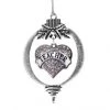 MadSportsStuff Christmas Ornament With Crystal Teacher Heart Charm