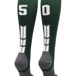 MadSportsStuff Dark Green Player ID Custom Number Over The Calf Socks For Softball Baseball Football Boys And Girls Softball Socks 160 MadSportsStuff Dark Green Player ID Custom Number Over The Calf Socks For Softball Baseball Football Boys And Girls Softball Socks